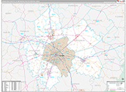 Lexington-Fayette Wall Map Premium Style